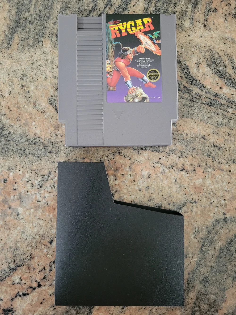 Nintendo (NES): Rygar Game and Protective Sheath. Temco classic - 1986. $15